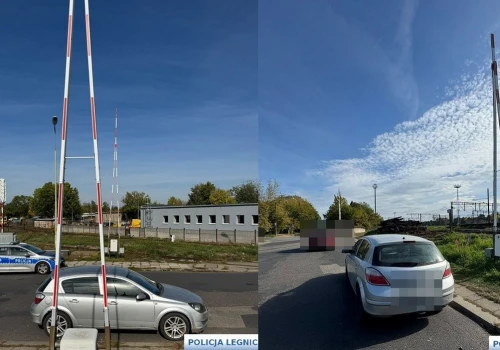 Legnica: pani nie utknęła za rogatkami, tylko zaparkowała pod nimi, bo się spieszyła