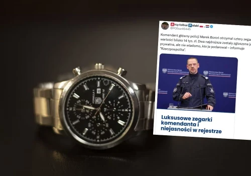 Komendant Główny Policji ma problem z drogimi zegarkami, podarowano mu już cztery