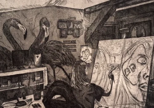 Spotkania na granicach. Zaproszenie na wystawę 6. Biennale Wklęsłodruku