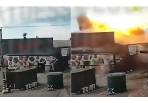 Supermarket w Ukrainie celem ataku. Przerażające nagranie