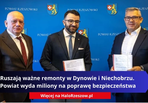 Ruszają ważne remonty w Dynowie i Niechobrzu. Powiat wyda miliony na poprawę bezpieczeństwa