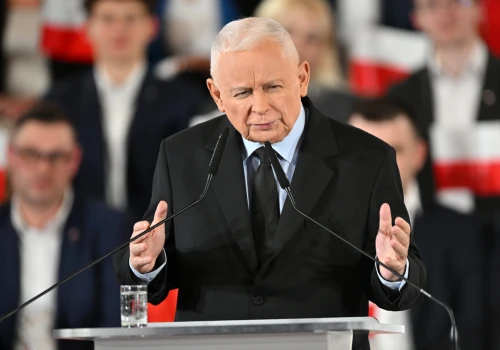 Kaczyński w sali Sokoła o zwycięstwie Łukasza Gibały