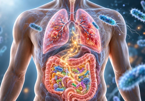Oś jelito-płuco w zakażeniu Pseudomonas aeruginosa. Wyniki badania nad fosfomycyną i Qiguiyin