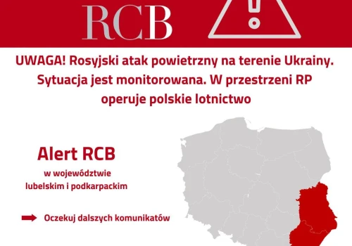 Alert RCB dla mieszkańców Podkarpacia. Rosyjski atak na Ukrainę, polskie lotnictwo w akcji