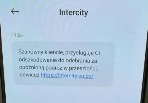 Uwaga na SMS-y o odszkodowaniach za opóźnione pociągi. Oszuści wyłudzają dane