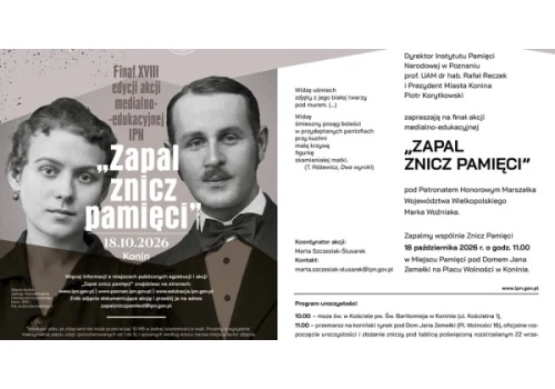 Finał akcji „Zapal znicz pamięci” w Koninie. Oddadzą hołd ofiarom zbrodni z 1939 roku