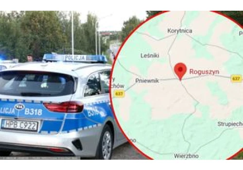 Wypadek w Roguszynie. Kierowca potrącił trzech nastolatków