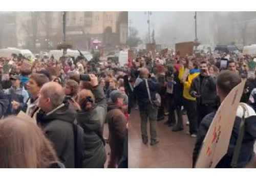 Protest w Kijowie. 
