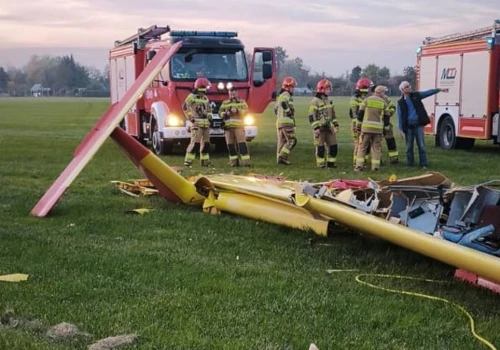 Tragiczny wypadek szybowca w Pruszczu Gdańskim. Pilot nie przeżył