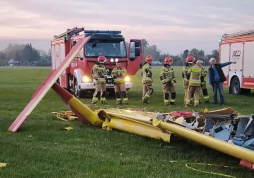 Tragedia w Pruszczu Gdańskim. Pilot stracił panowanie nad szybowcem