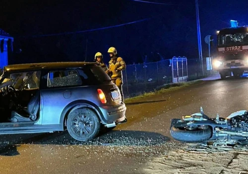 Poważny wypadek w Koszycach Małych. Motocyklista w ciężkim stanie
