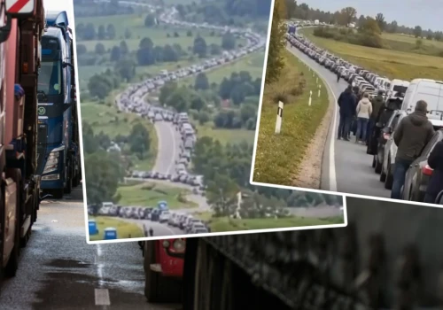 Gigantyczne kolejki na granicy z Ukrainą. Stoją w korkach nawet dwa dni