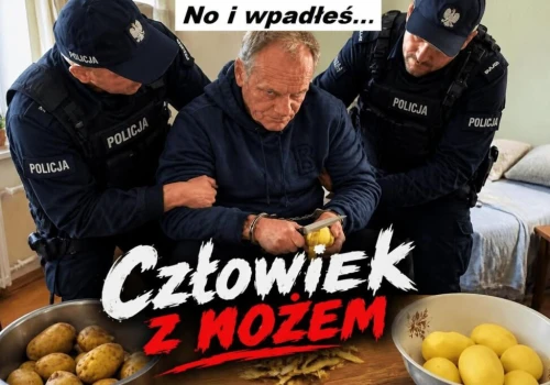 Tusku wpadłeś. Człowiek z nożem!