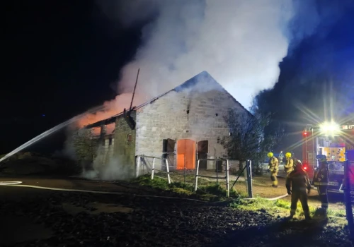 Nocny pożar stajni w Trąbkach Małych. Zginęły trzy konie