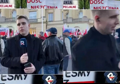Reporterowi TV Republiki chyba nie spodobał się przekaz stacji i uznał, że ma już dość