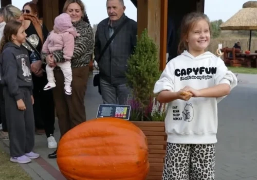 Dynia gigant, 70 litrów zupy i kalosz sołtysa w locie!