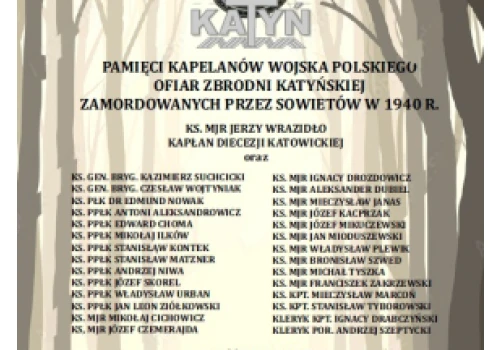 W Piekarach Śląskich zostaną upamiętnieni kapelani zamordowani w zbrodni katyńskiej