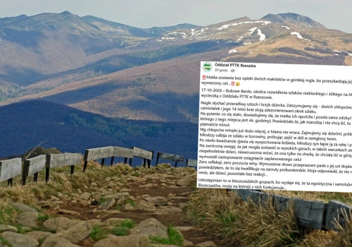 Podkarpackie: matka pozostawiła dwoje dzieci na szlaku, bo oni marudzili, a ona chciała zdobyć szczyt