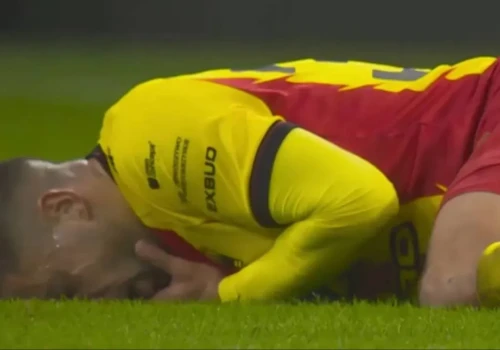 Koszmarny uraz podczas meczu Lecha z Koroną: 