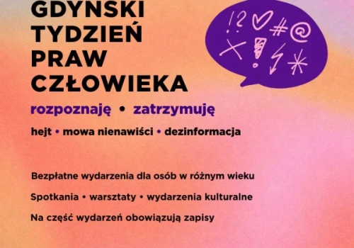 Gdyński Tydzień Praw Człowieka 2026: rozpoznaję, zatrzymuję