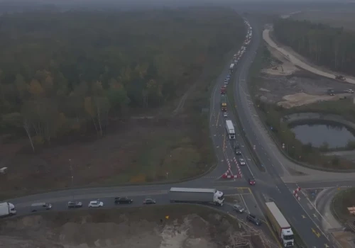 Gigantyczne korki na wyjeździe z Jaworzna