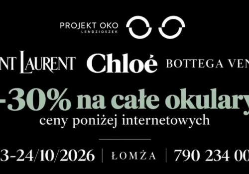 -30% na całe biometryczne okulary Saint Lauren, Bottega Veneta, Chloe kolekcja 2026/2027 – przedpremierowo