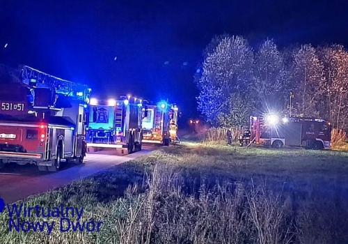 Pożar pustostanu w Budach Siennickich. Na miejscu strażacy i policja