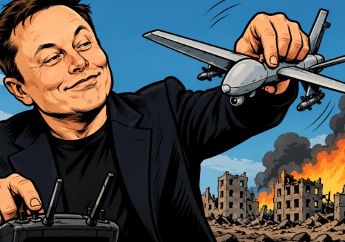 Musk bawi się w polityka. To on spowolnił Starlinka Ukraińcom