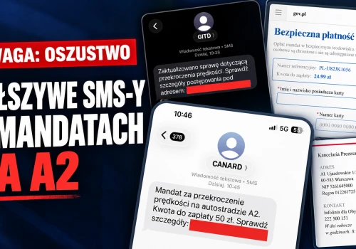 Fałszywe SMS-y o naruszeniach na A2. CANARD ostrzega przed wyłudzeniem