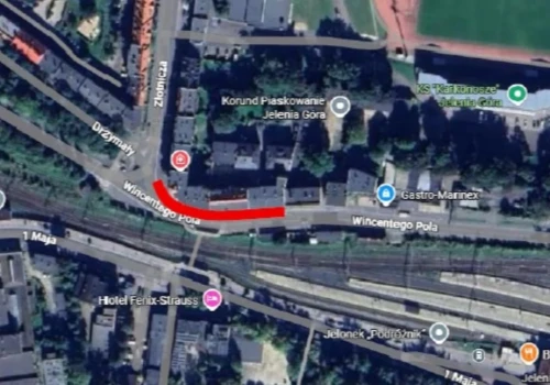 Utrudnienia na skrzyżowaniu ulic Wincentego Pola i Złotniczej w Jeleniej Górze