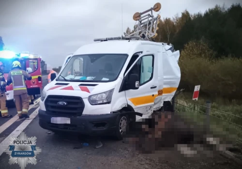 Zdarzenie drogowe na DK50 w miejscowości Morgi. Policjanci apelują o ostrożność