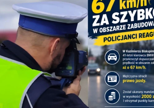 Kierowca BMW jechał o 67 km/h za szybko. Stracił prawo jazdy