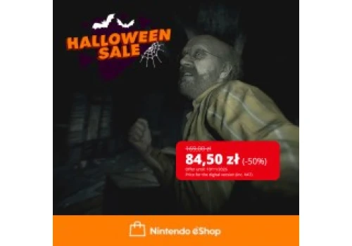 Wyprzedaż Halloween Sale 2026 w Nintendo eShop. Resident Evil 7 na Switcha 2 za 85 zł!
