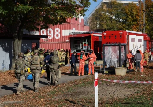 Ukraińscy ratownicy szkolili się w Częstochowie. Ćwiczyli reagowanie na zagrożenia chemiczne