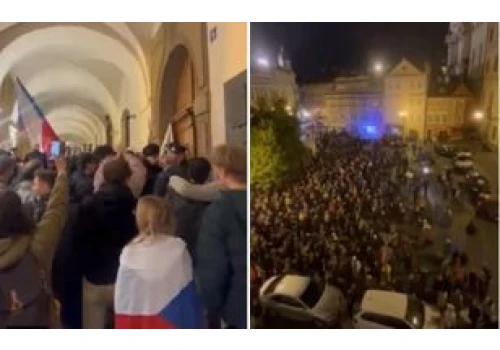 Protesty ogarniają Pragę. Próbowali wedrzeć się do parlamentu