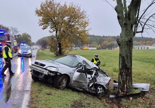 18-latka wjechała w drzewo, trzy osoby w szpitalu. Prawdopodobnie jechała za szybko