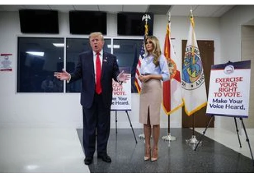 Donald Trump już zagłosował. Pojawił się lokalu wyborczym osobiście