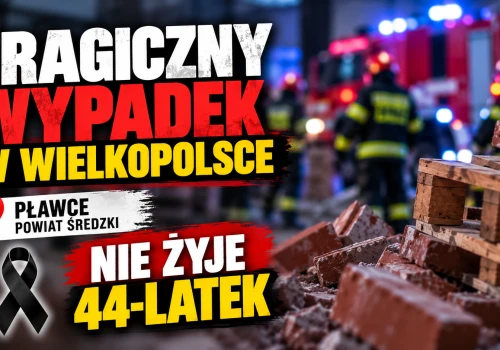 Tragedia w Pławcach! Cegły i palety przygniotły 44-latka. Mężczyzna nie żyje
