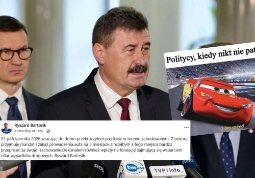 Kolejny poseł nie umiał powściągnąć rumaków i stracił prawo jazdy, tym razem z Rozwój Plus