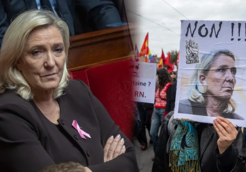 Starcia we Francji przed wystąpieniem Le Pen. "Oddaj pieniądze, Marine"