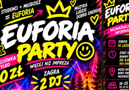 EUFORIA PARTY w Nowym Dworze Mazowieckim. Dwie sale i dwa muzyczne klimaty