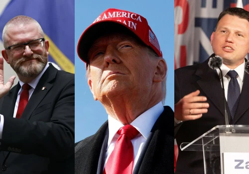 Sondaż: zwolennicy Brauna uważają, że polityka Trumpa jest dobra dla Polski, a zwolennicy Mentzena, że nie jest