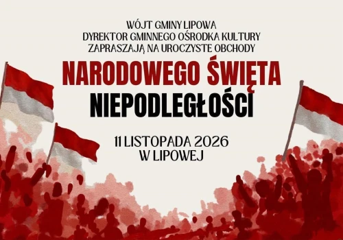 Gmina Lipowa i flagi… czerwono-białe!