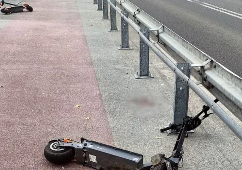 16-latek jechał hulajnogą po alkoholu. Uderzył głową w barierę, był bez kasku