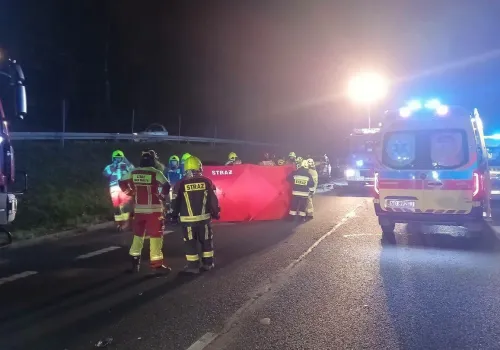 Wypadek na drodze krajowej pod Olsztynem. Nie żyje 33-letnia pasażerka, dwie osoby w szpitalu