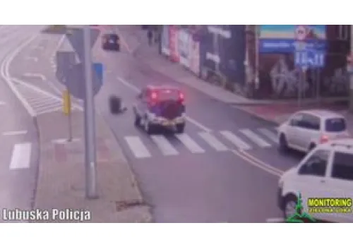 Wideo: Potrącenie pieszej w Zielonej Górze. Kierująca nawet nie hamowała