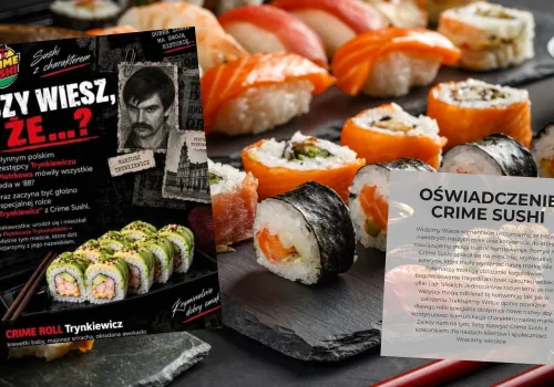Lokal sushi, który reklamował się Trynkiewiczem i zbrodniami, uznał, że to jednak był chybiony pomysł