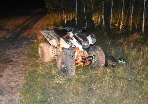 Groźny wypadek na quadzie w gminie Kurów. 12-latek z poważnymi obrażeniami trafił do szpitala