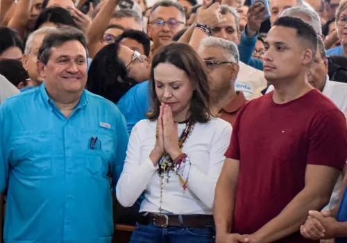 Powrót Marii Coriny Machado do Wenezueli. Opozycjonistka dziękuje Matce Bożej