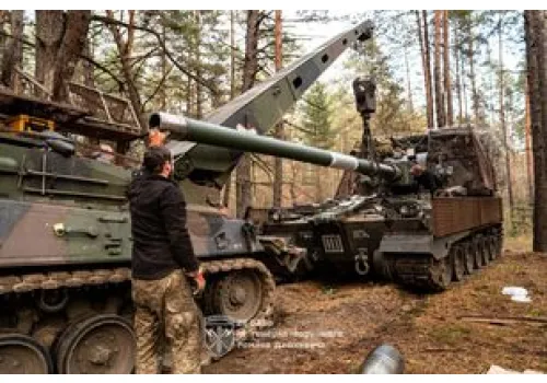 Polski Krab w Ukrainie. Pokazali, jak go naprawiają